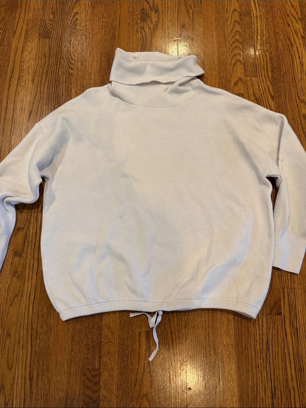 Varley Women's Cream Turtleneck Drawstring Sweater